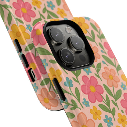 Floral Tough Magnetic MagSafe Phone Case - Stylish Protection for Everyday Use