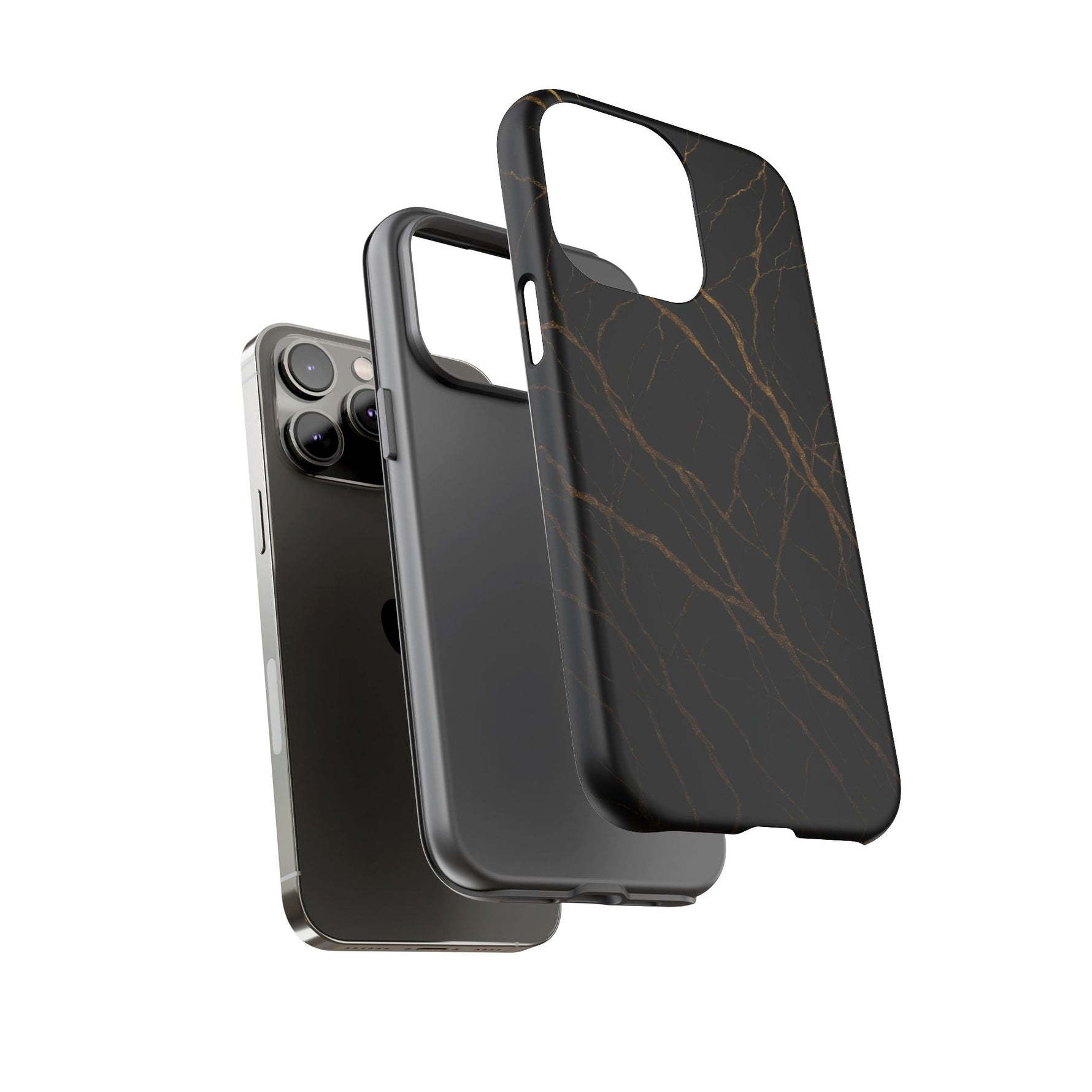 Black Marble Tough iPhone Case  Shamo's