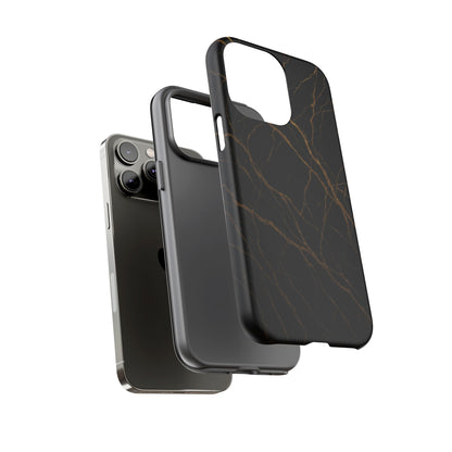 Black Marble Tough iPhone Case