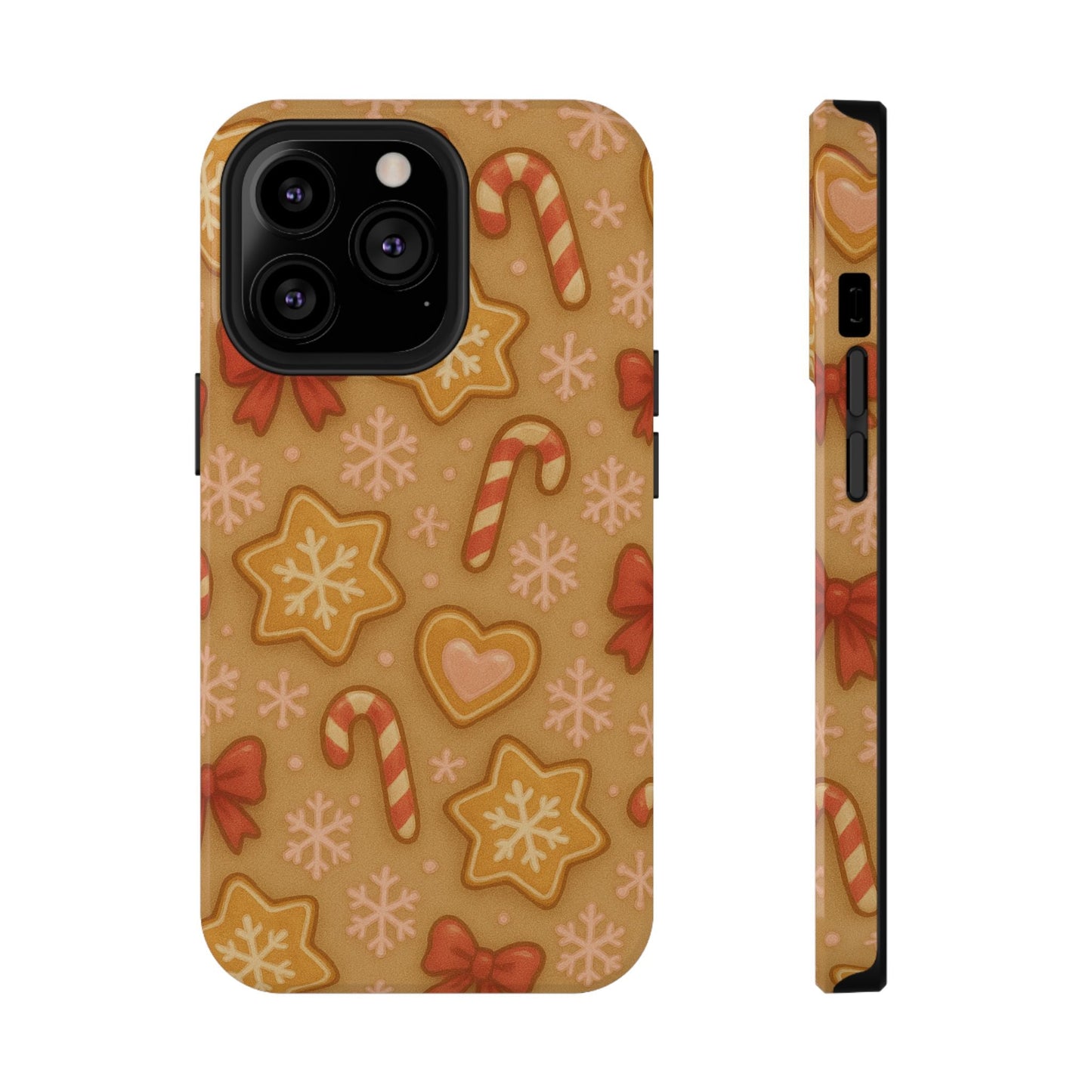 Candy Cane & Gingerbread Holiday iPhone Case — Impact-Resistant