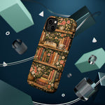 Floral Bookshelf iPhone Case — MagSafe Magnetic, Impact-Resistant