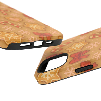 Candy Cane & Gingerbread Holiday iPhone Case — Impact-Resistant