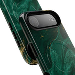 Emerald Marble with Gold Veins iPhone Case | with MagSafe  Shamo's