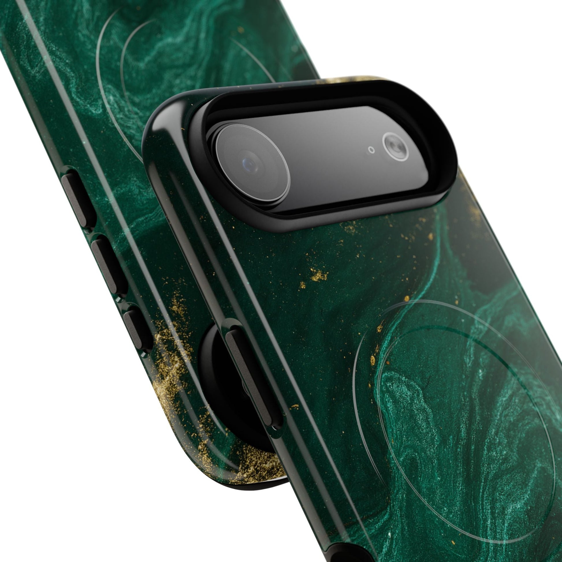 Emerald Marble with Gold Veins iPhone Case | with MagSafe  Shamo's