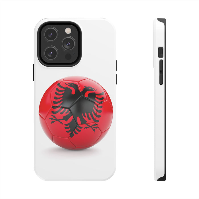 Tough Phone Cases with Albanian soccer flag