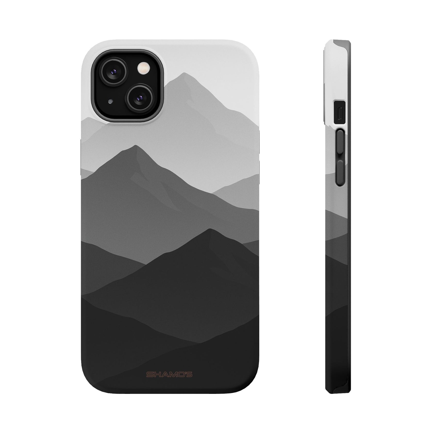 Monochrome Mountain Design iPhone Case | MagSafe