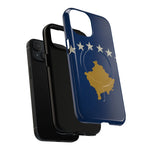 Kosovo Flag Tough iPhone Case — Navy Blue Stars & Gold Map (MagSafe compatible)  Shamo's