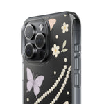 Butterfly Pearl Impact-Resistant Clear iPhone Case  Shamo's