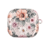 Floral Pink Vintage AirPod Case — Pastel Flower Protective Cover - AirPods Gen 4 / White / Glossy - Shamo's