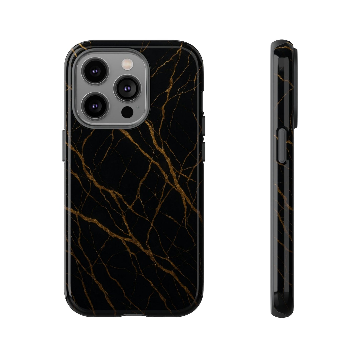 Black Marble Tough iPhone Case - Shamo's