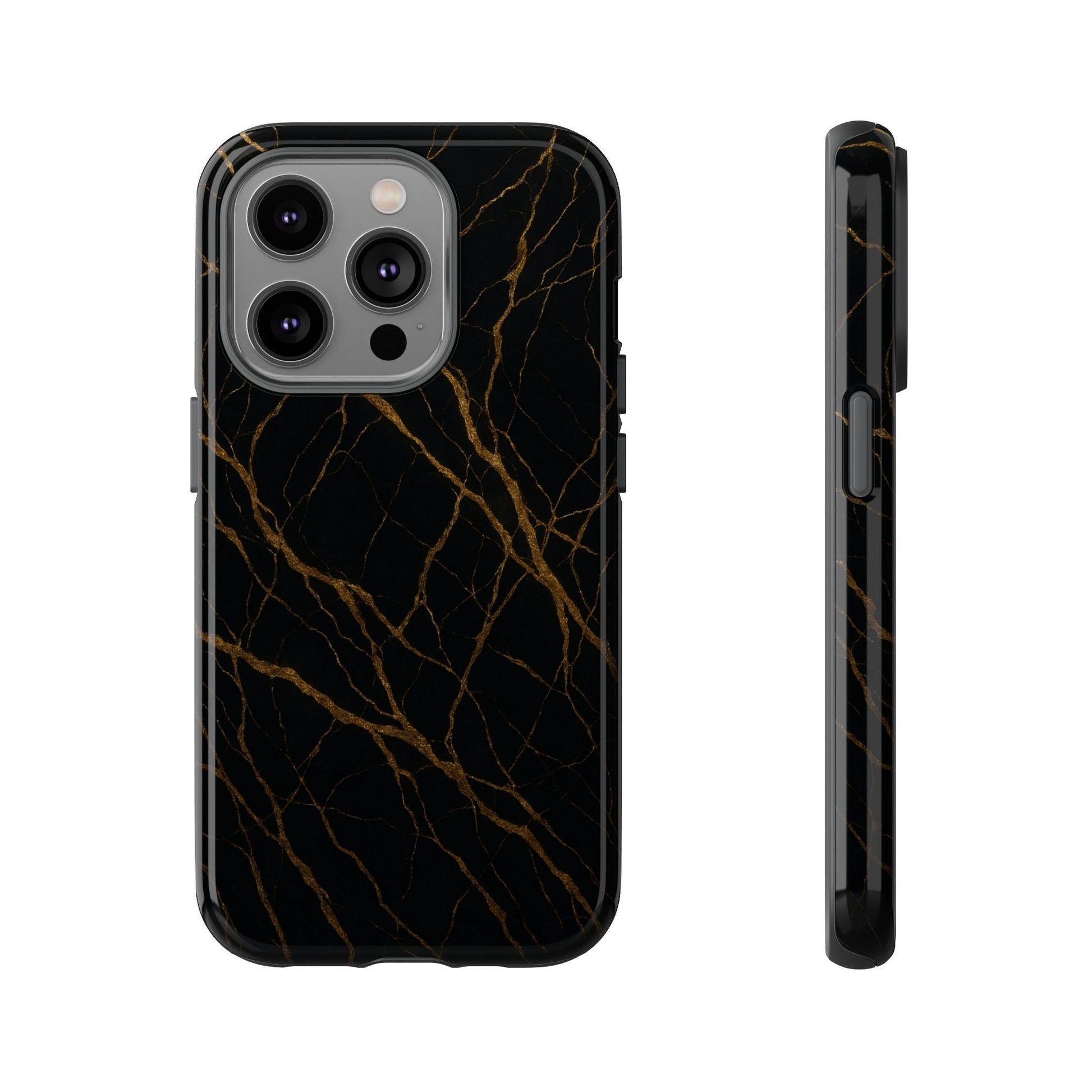 Black Marble Tough iPhone Case - Shamo's