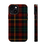 Plaid Impact-Resistant iPhone Case — Red Green Tartan Holiday Theme with MagSafe  Shamo's iPhone 13 Mini / Glossy