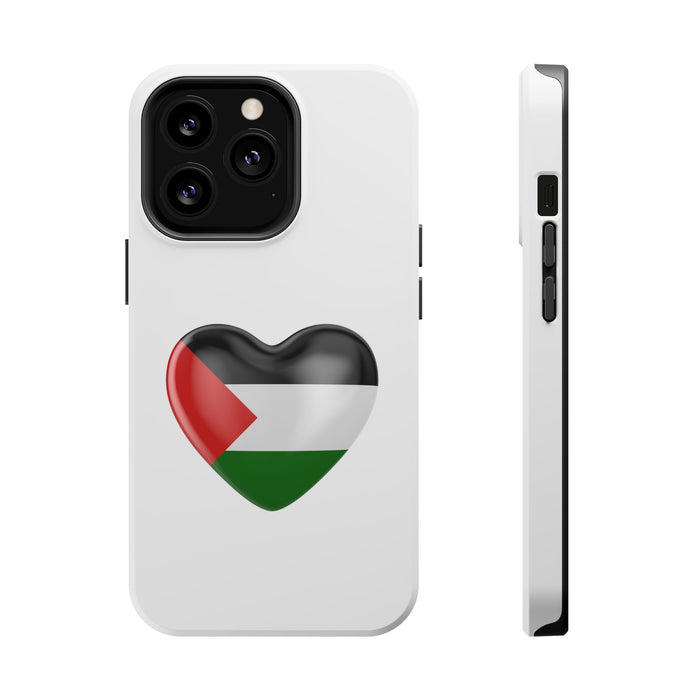MagSafe Tough Cases with Palestinian flag in heart shape