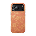 Floral Rose Gold Magnetic Impact-Resistant iPhone Case, MagSafe Compatible - iPhone 17 Pro Max / Matte - Shamo's
