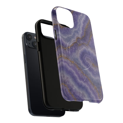Purple Agate Marble iPhone Case with MagSafe