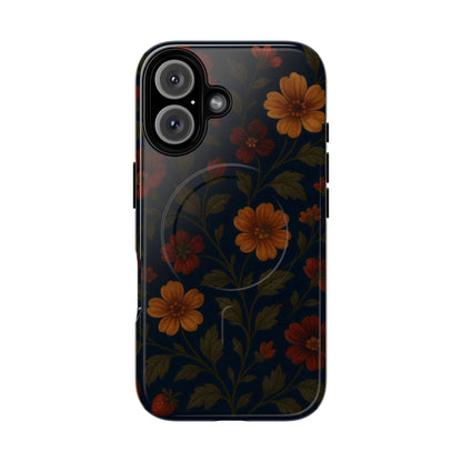 Floral Night Velvet iPhone Case - Works with MagSafe