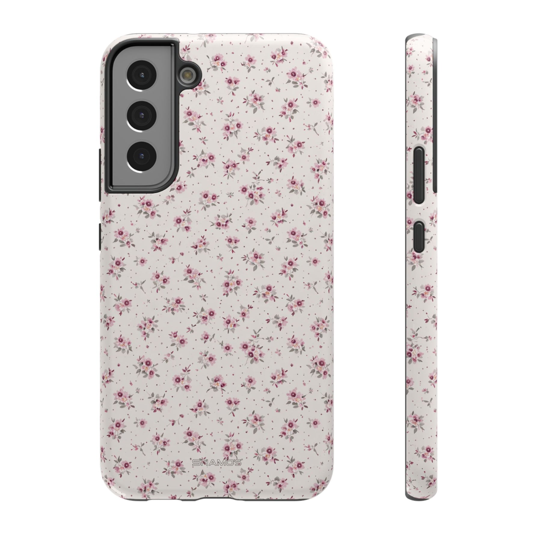 Rosebud Floral Tough iPhone Case | Pink Vintage Flower Protective Cover