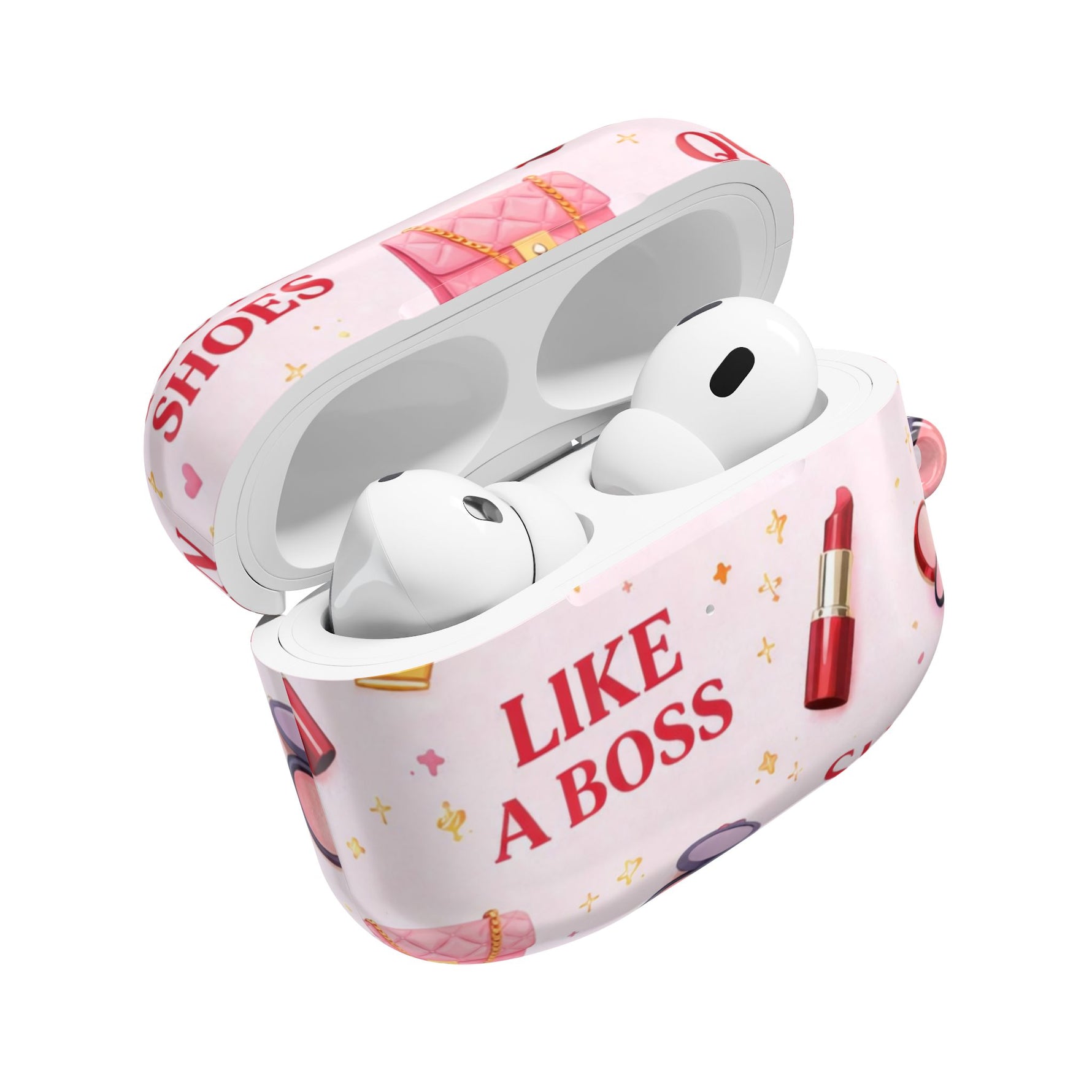 AirPods Case — 'Like a Boss' Pink Cosmetic Pattern Protective Case