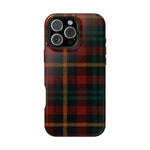 Plaid Impact-Resistant iPhone Case — Red Green Tartan Holiday Theme with MagSafe  Shamo's iPhone 16 Pro Max / Glossy
