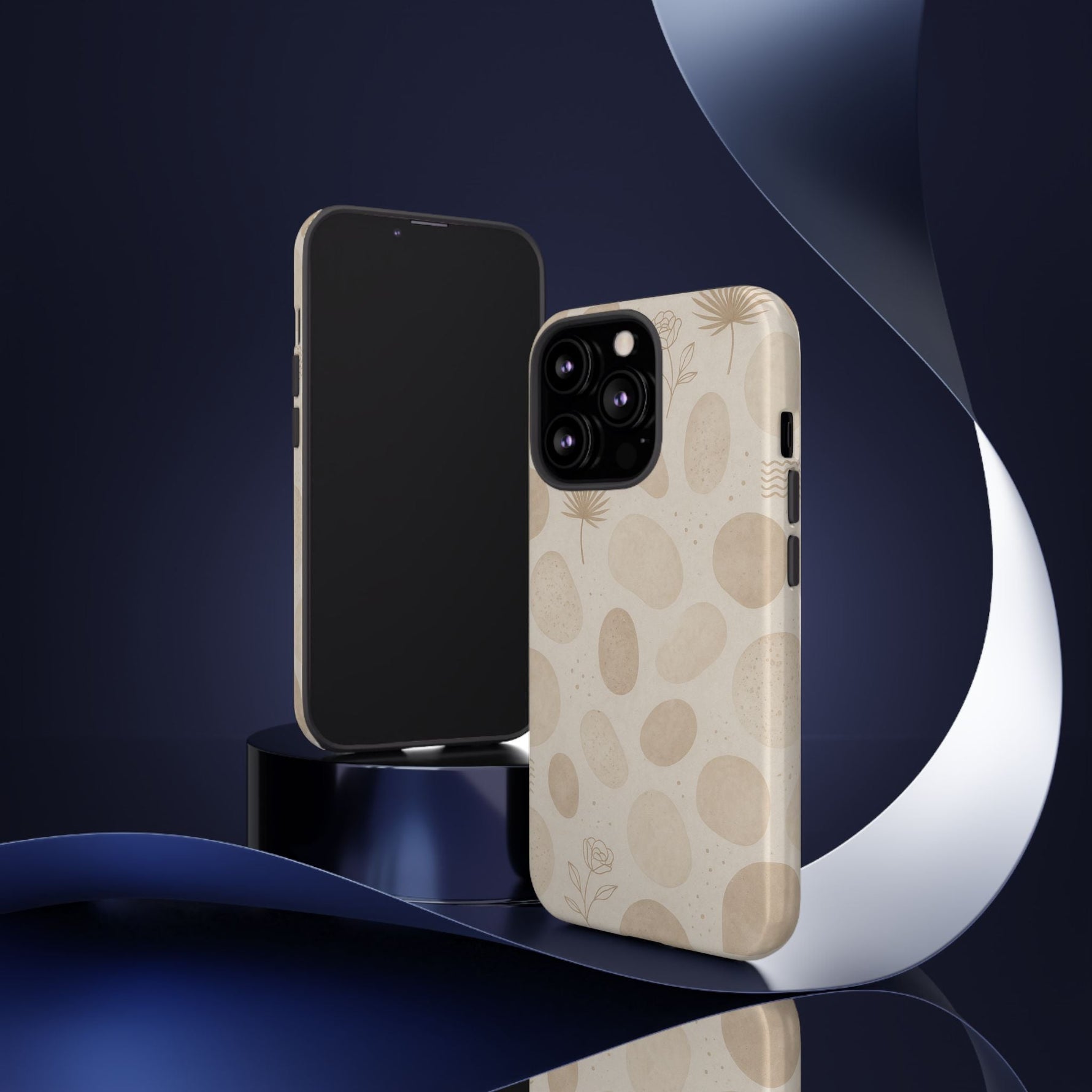 Neutral Pebble Pattern Tough iPhone Case  Shamo's