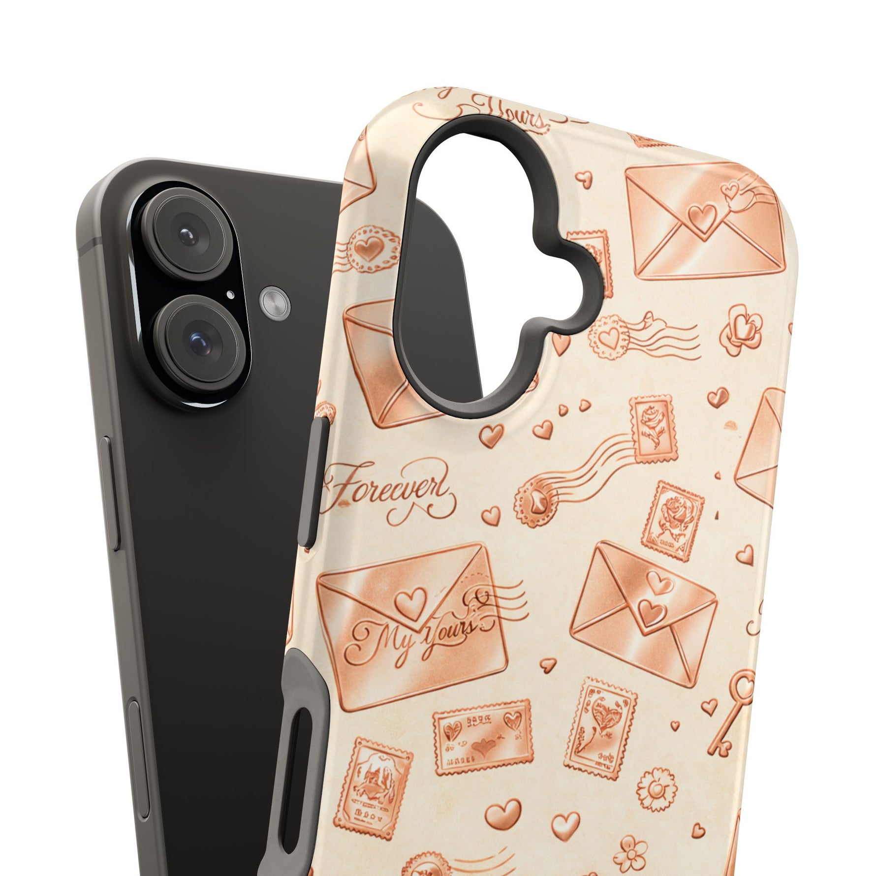 Vintage Love Letter iPhone Case — MagSafe Compatible, Impact-Resistant & Shockproof - iPhone 17 Pro Max / Glossy - Shamo's