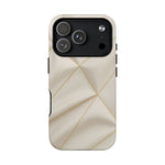 Beige Gold Geometric Luxury Series iPhone Case with MagSafe - Shamo's