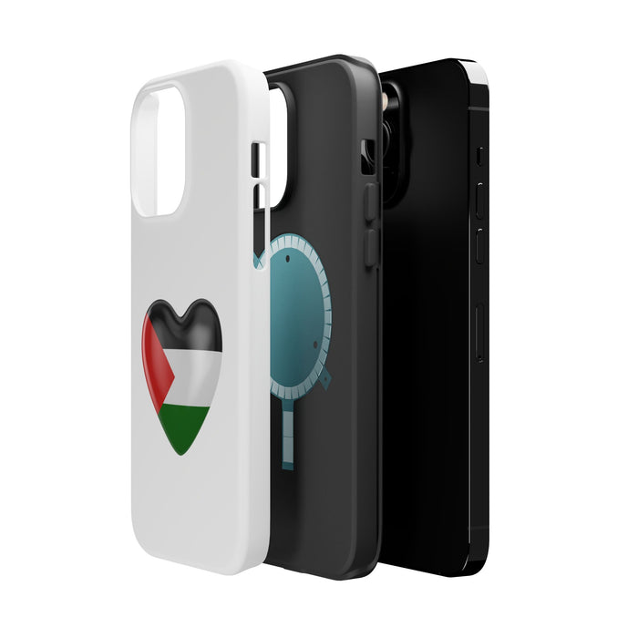 MagSafe Tough Cases with Palestinian flag in heart shape