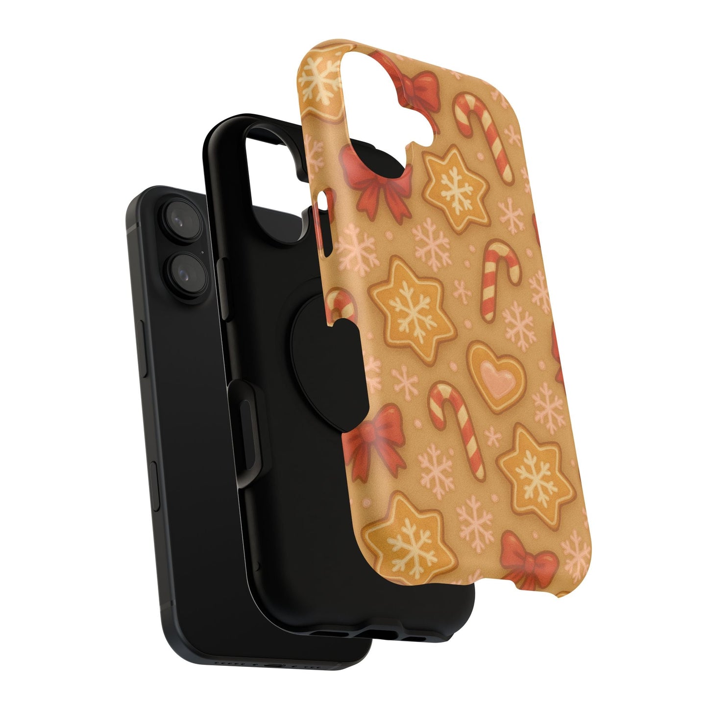 Candy Cane & Gingerbread Holiday iPhone Case — Impact-Resistant