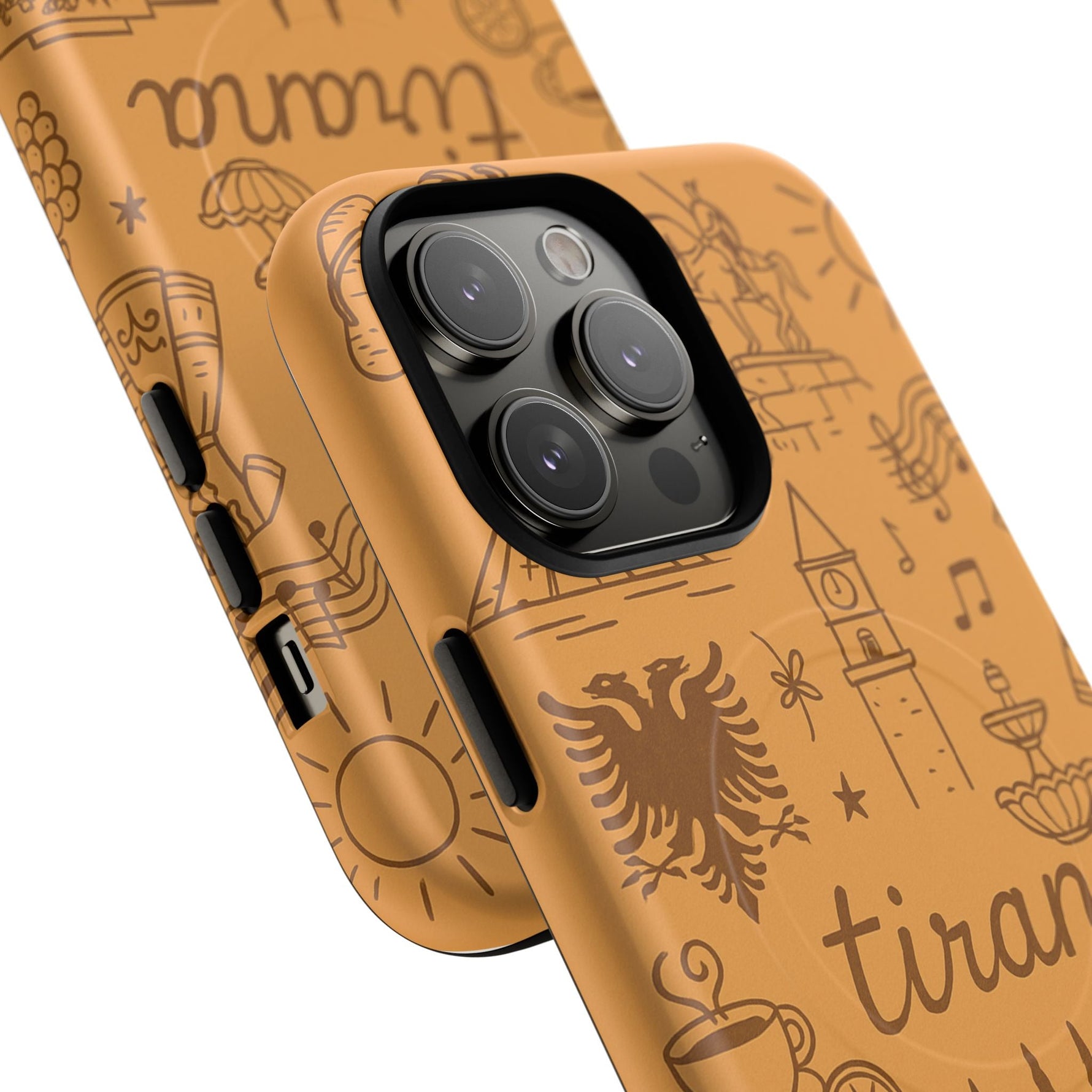 Tirana Illustrated Hand-Drawn iPhone Case — Albanian Landmarks & Icons | MagSafe compatible  Shamo's