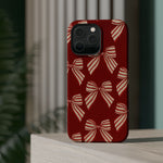Holiday Red Bow iPhone Case — Impact‑Resistant iPhone Cover with MagSafe compatibility  Shamo's