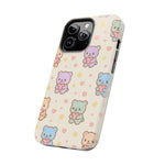 Cute Pastel Bear Impact Phone Case | Heart & Star Kawaii Pattern  Shamo's