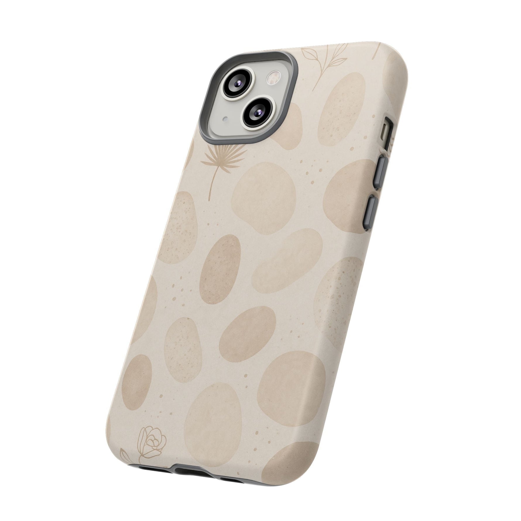 Neutral Pebble Pattern Tough iPhone Case  Shamo's