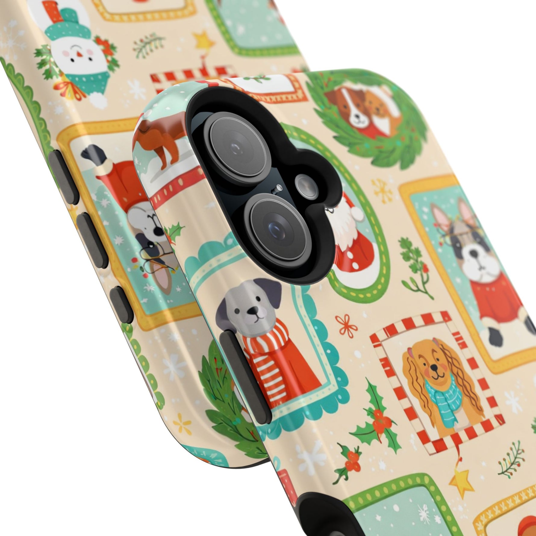 Cute Holiday Dogs MagSafe Compatible Impact-Resistant Phone Case - iPhone 17 Pro Max / Glossy - Shamo's