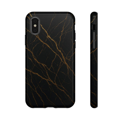 Black Marble Tough iPhone Case - Shamo's