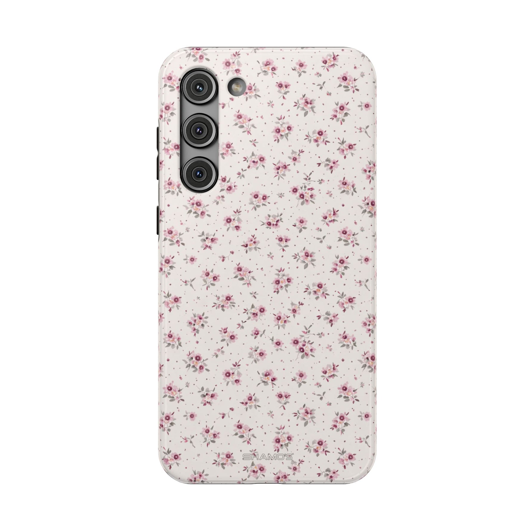 Rosebud Floral Tough iPhone Case | Pink Vintage Flower Protective Cover