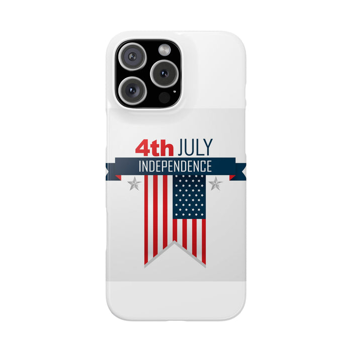 Slim Phone Cases with 4th of July writitng