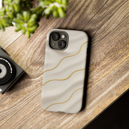 Elegant Gold Wave Tough iPhone Case