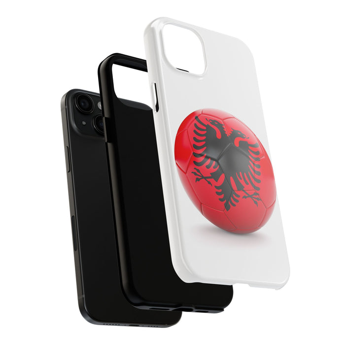 Tough Phone Cases with Albanian soccer flag