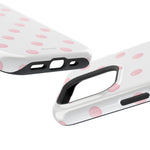 Pink Polka Dot Impact-Resistant Phone Case | MagSafe
