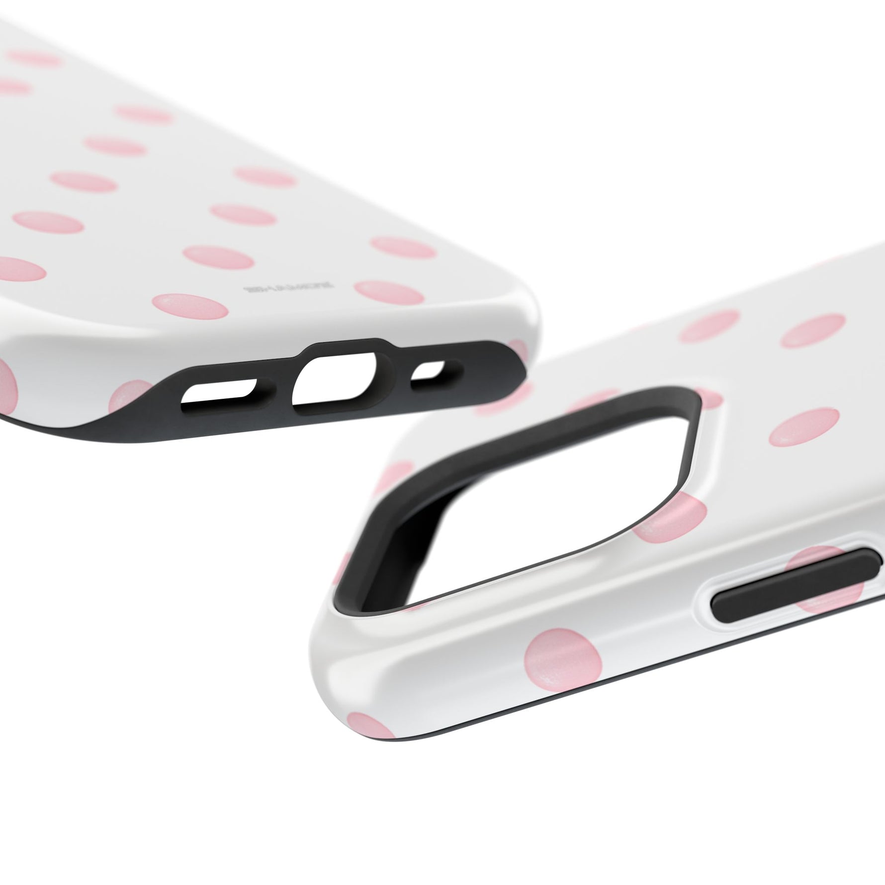 Pink Polka Dot Impact-Resistant Phone Case | MagSafe