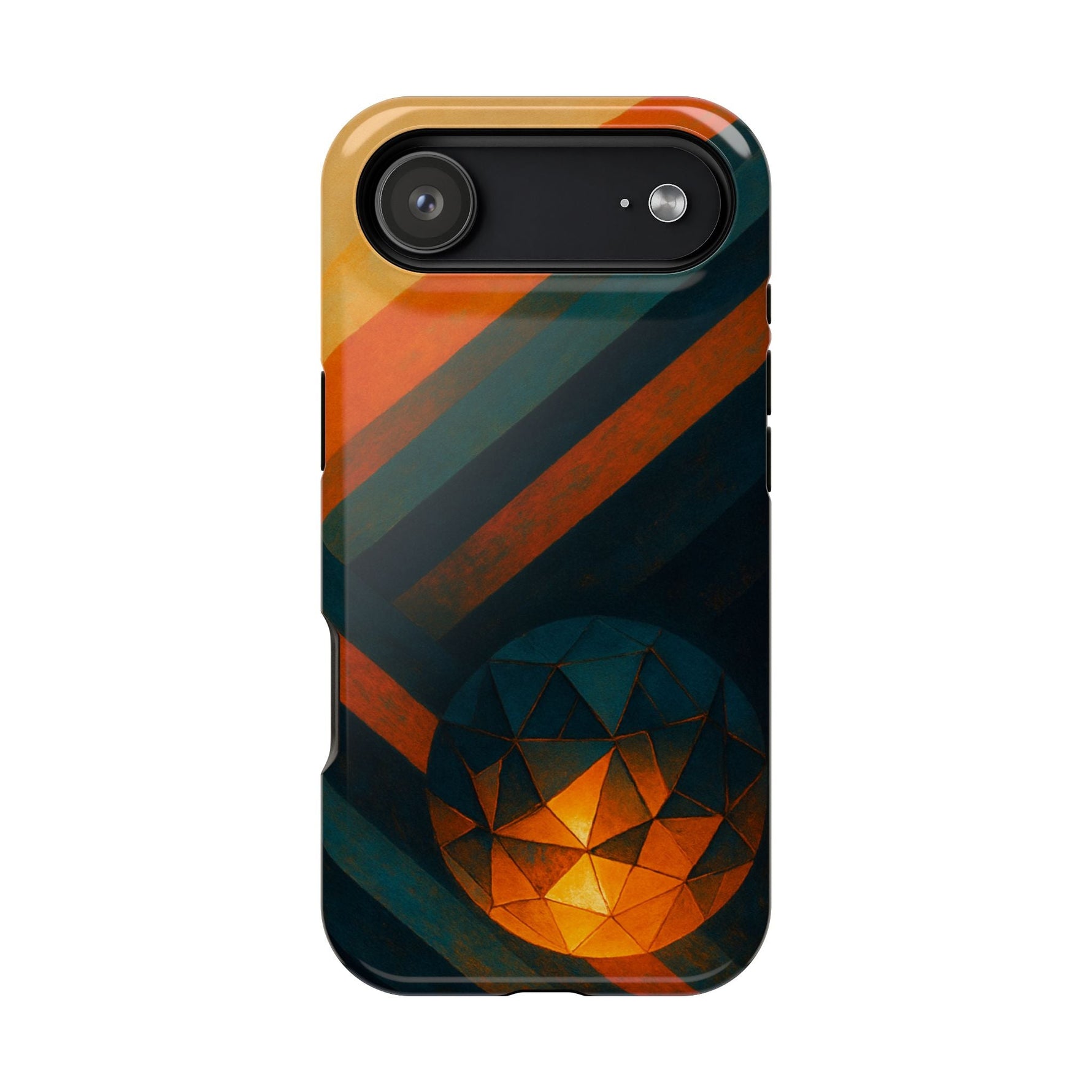 “Geometry of Becoming” Abstract iPhone MagSafe Case — Magnetic Impact-Resistant  Shamo's iPhone 17 Air / Glossy