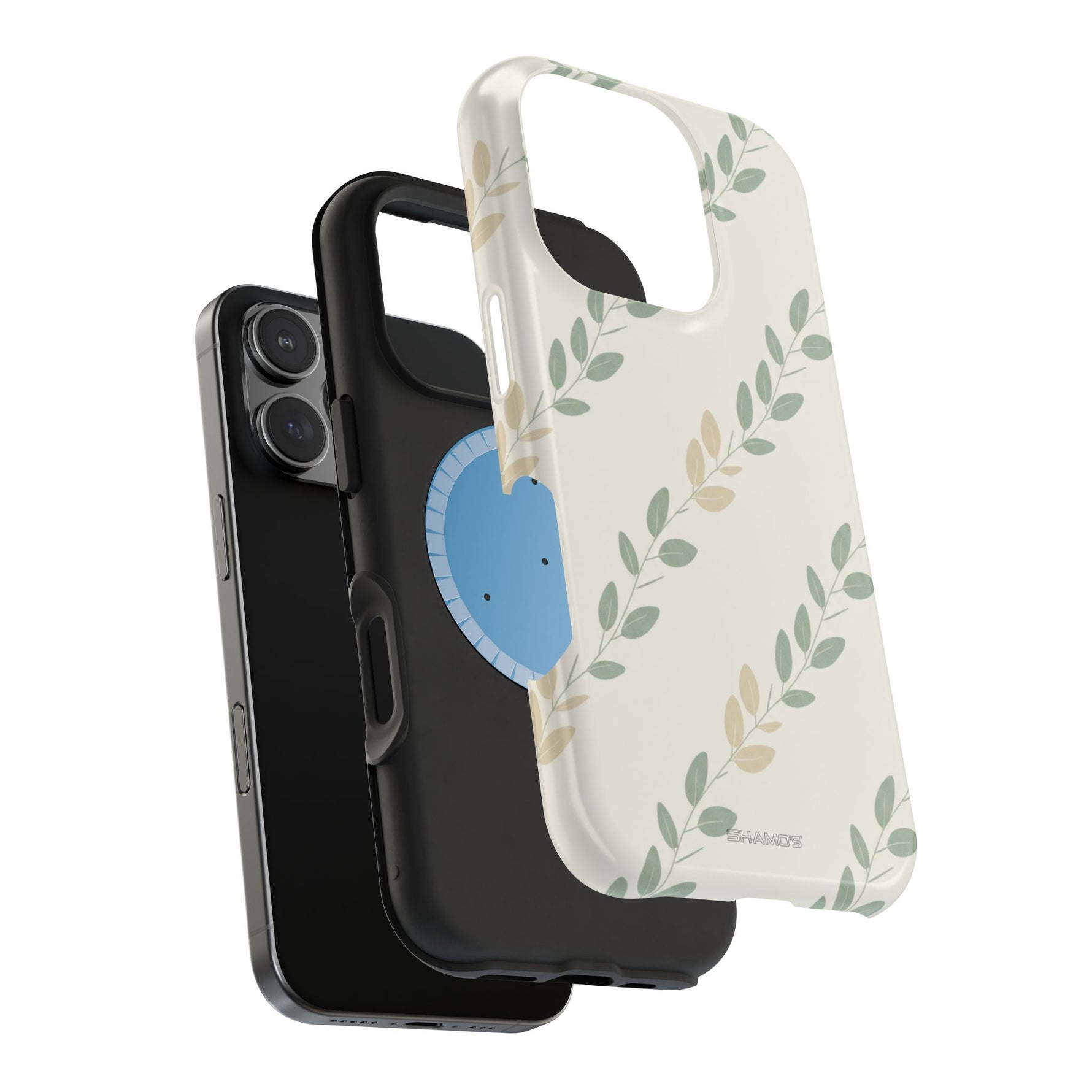 Eucalyptus Floral Laurel Magnetic Impact-Resistant Phone Case with MagSafe - iPhone 17 / Glossy - Shamo's