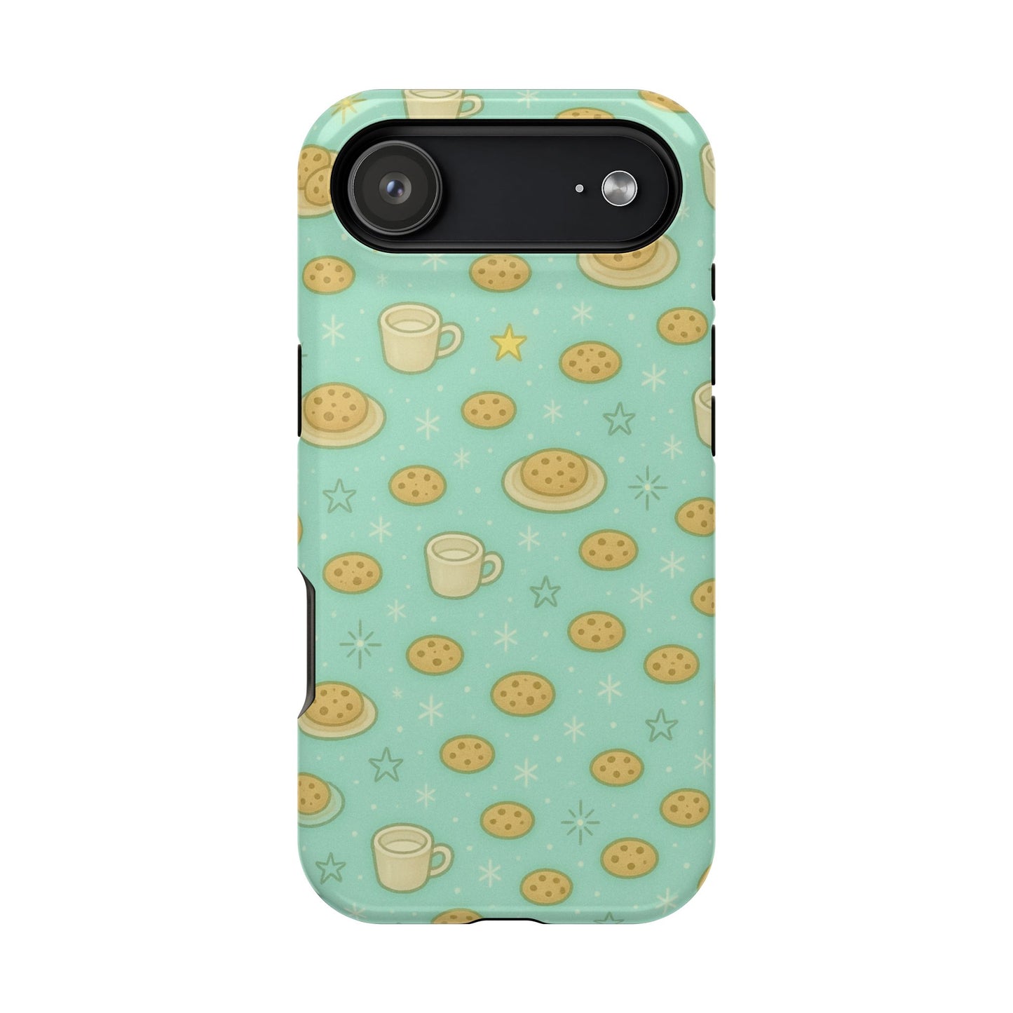 Cookie & Coffee Pattern Tough iPhone Case — Impact-Resistant