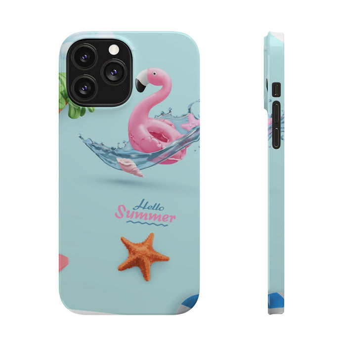 Slim Phone Cases with Hello Summer design