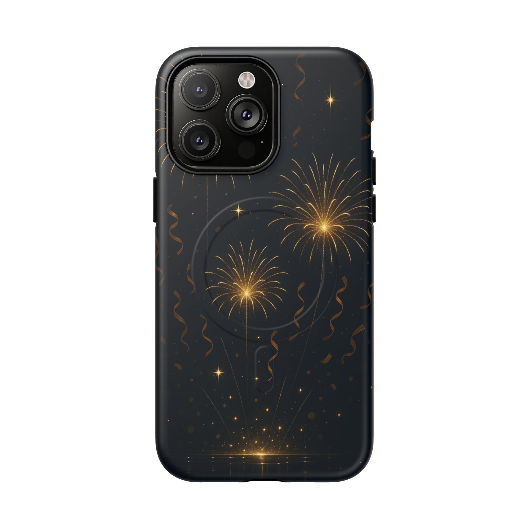 Gold Fireworks Celebration iPhone Case with MagSafe - Shamo's