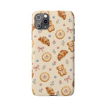 Slanke iPhone-hoes — knus bak- en teddybeerpatroon (recept, hert, knopen)