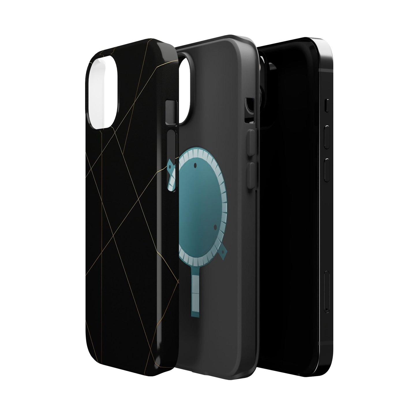Black Geometric Design iPhone Case | MagSafe  Shamo's