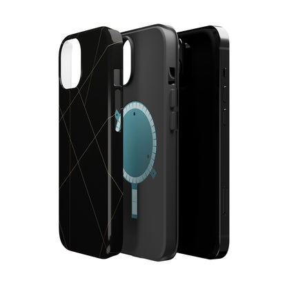 Black Geometric Design iPhone Case | MagSafe  Shamo's