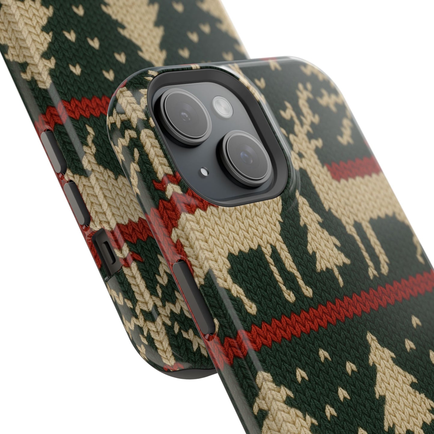 Holiday Reindeer Knit iPhone Case | compatible with MagSafe