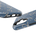 Lasso Hearts – Blue Western Heart MagSafe Phone Case, glossy vertical dual-camera model, port openings and edge details